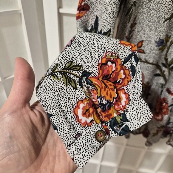 Maeve Anthropologie Floral Top Long Sleeve Blouse Sz 4 - Picture 6 of 15